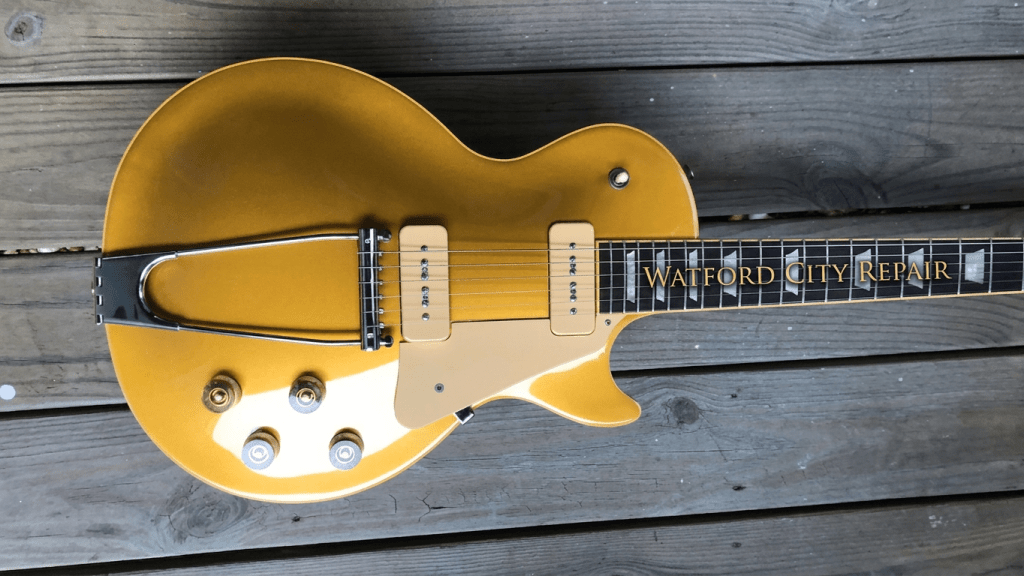 Custom shop Gibson Les Paul guitar repair.
